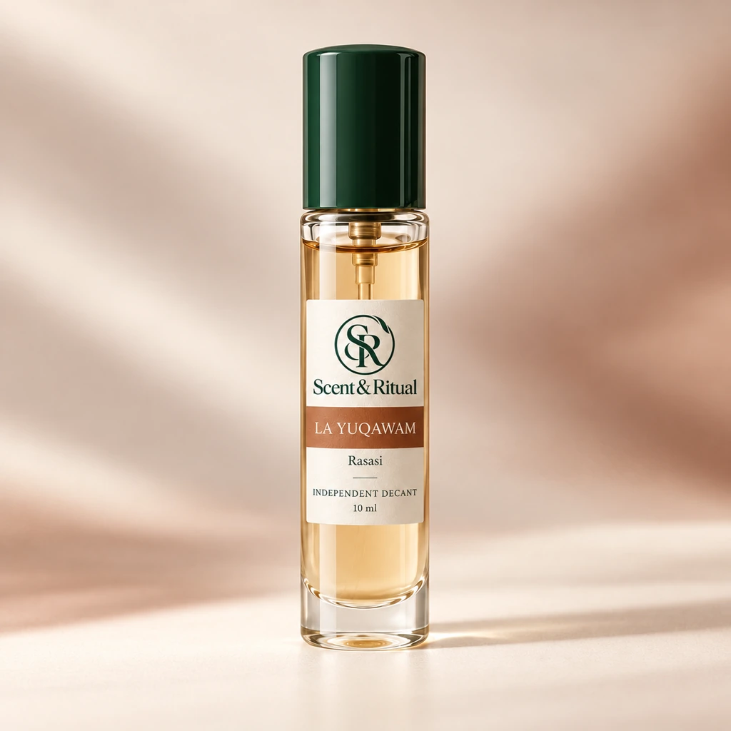 Rasasi La Yuqawam Pour Homme — S&R Decant — concept packaging mockup